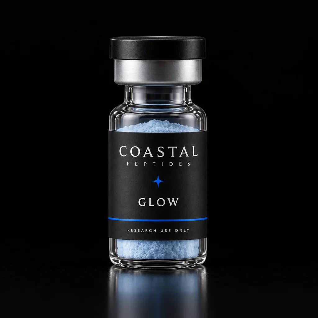 GLOW vial packaging concept; sold as a 10-vial pack