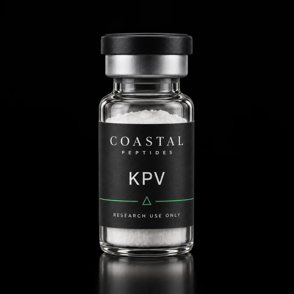 KPV vial packaging concept; sold as a 10-vial pack