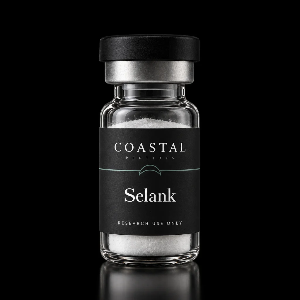 Selank vial packaging concept; sold as a 10-vial pack