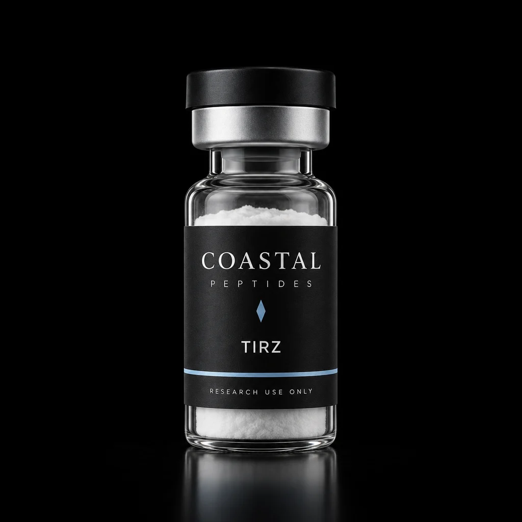 TIRZ vial packaging concept; sold as a 10-vial pack